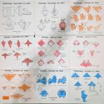 #DailyOrigami2007 - Hermit Werds - origami diagrams: two owls, bat, reindeer, Dracula, and cat