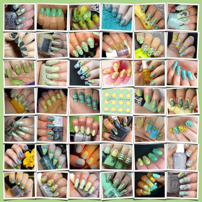 #WhenColoursCollide collage - Mint/Grey/Yellow