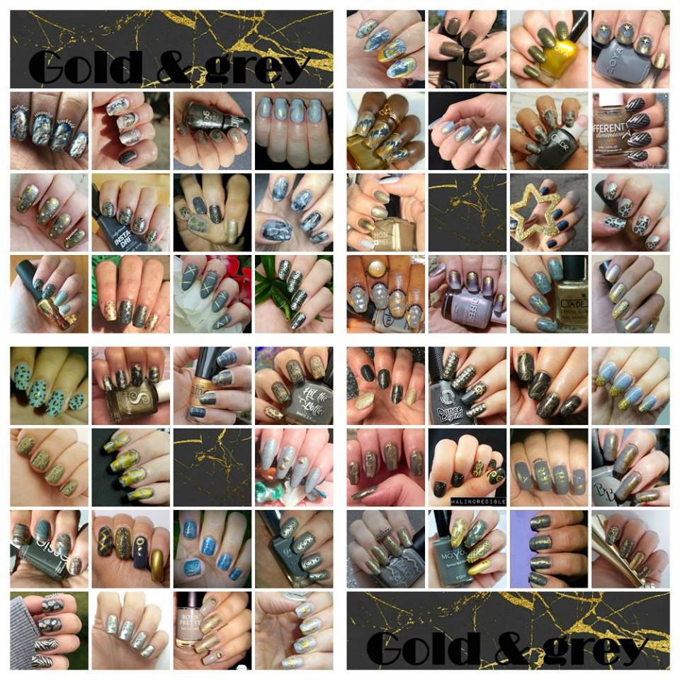 Grey and Gold Collage - Hermit Werds