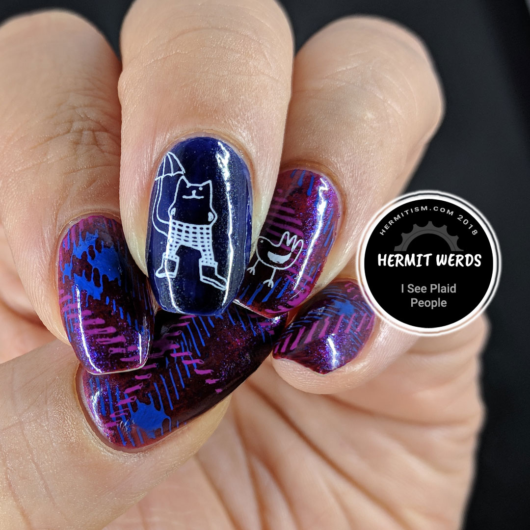 I See Plaid People - the best layered plaid stamping plate - Hermit Werds