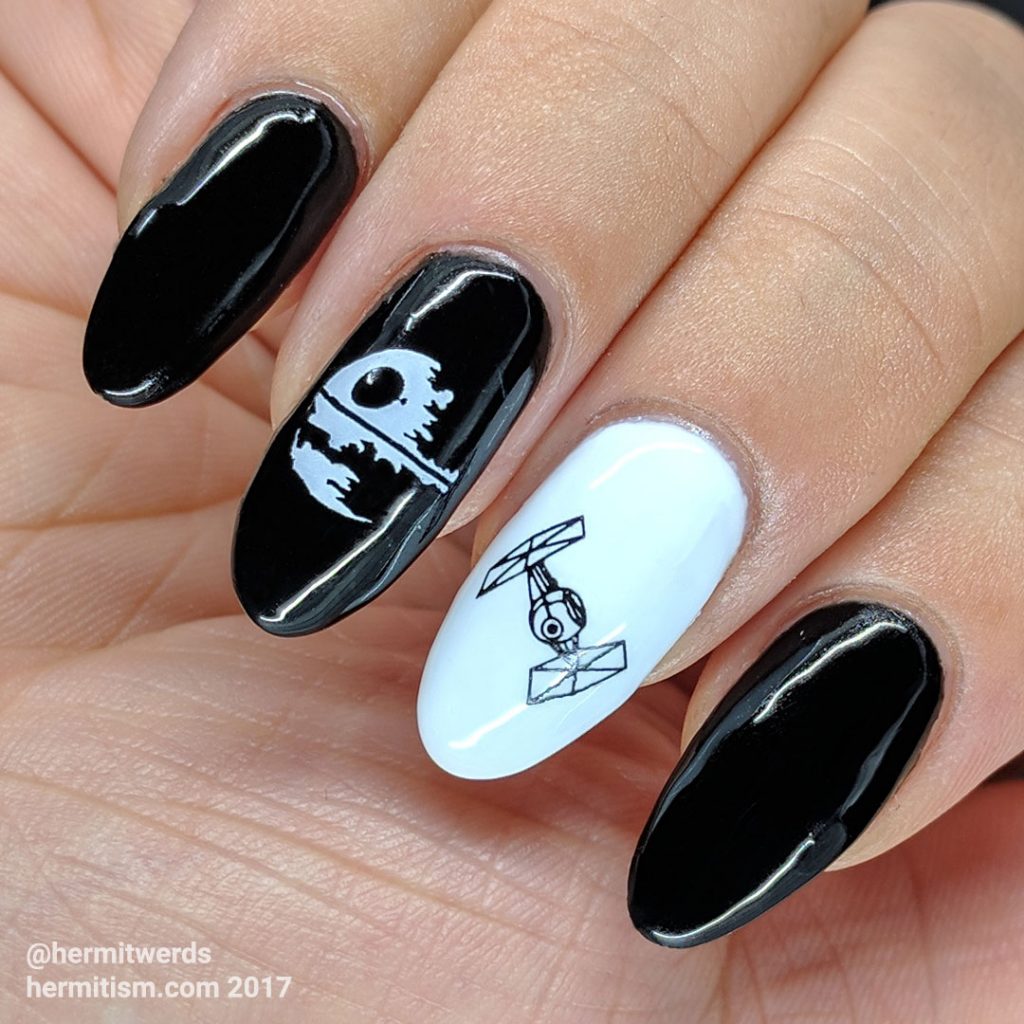 Star Wars - Hermit Werds - simple nail art featuring Star Wars' dark side