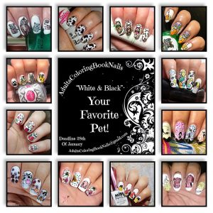 #AdultsColoringBookNails - collage