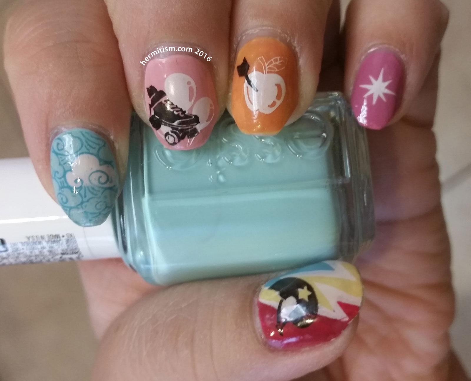 E is for Equestria Girls - ABC Nail Art Challenge - Hermit Werds