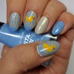 R is for Rubber Ducky - ABC Nail Art Challenge - 31 Day Challenge (Stripes) - Hermit Werds