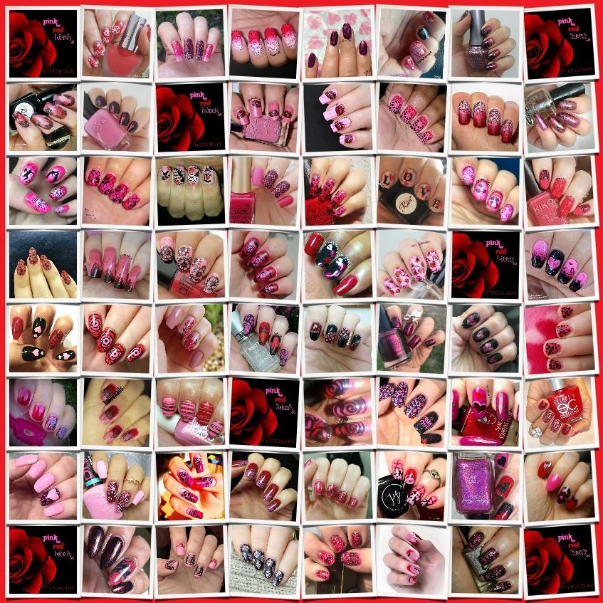 #WhenColoursCollide - pink/red/black collage