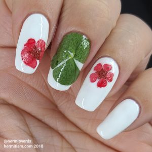 Dried Clover/Flowers - glossy - Hermit Werds - dried clover/flowers with glossy top coat