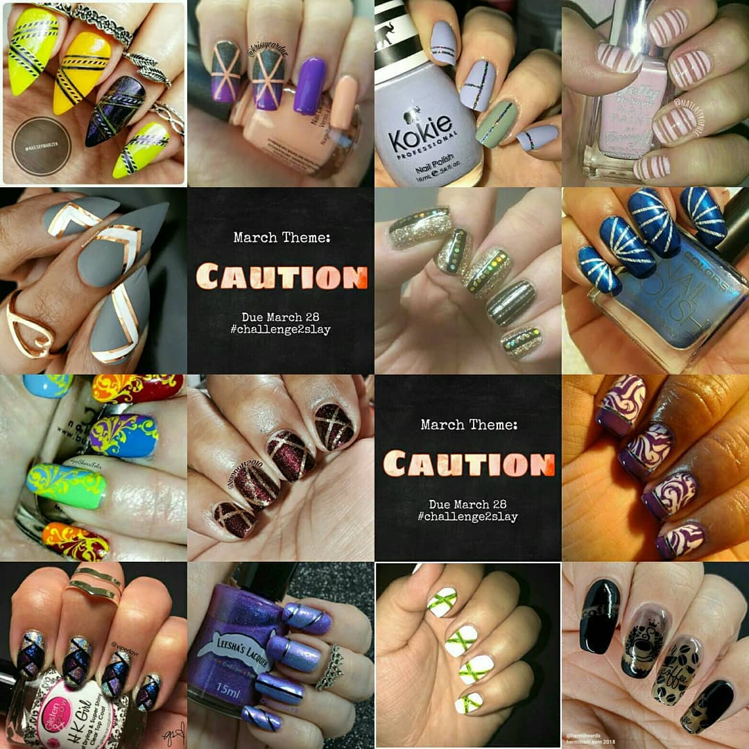 #Challenge2Slay - nail tape collage