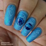 Coffee Blues 2.0 (matte) - Hermit Werds - blue monochrome coffee-themed nail art