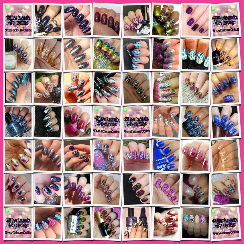 #WhenColoursCollide - Glitter Bomb collage