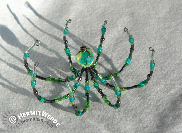 Beaded jellyfish (: #craftycreations  Beaded animals, Beads and wire,  Camping crafts