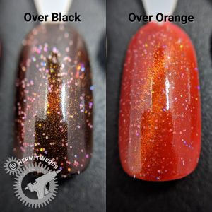 J6490TM-6A - test swatch over black and orange(s)