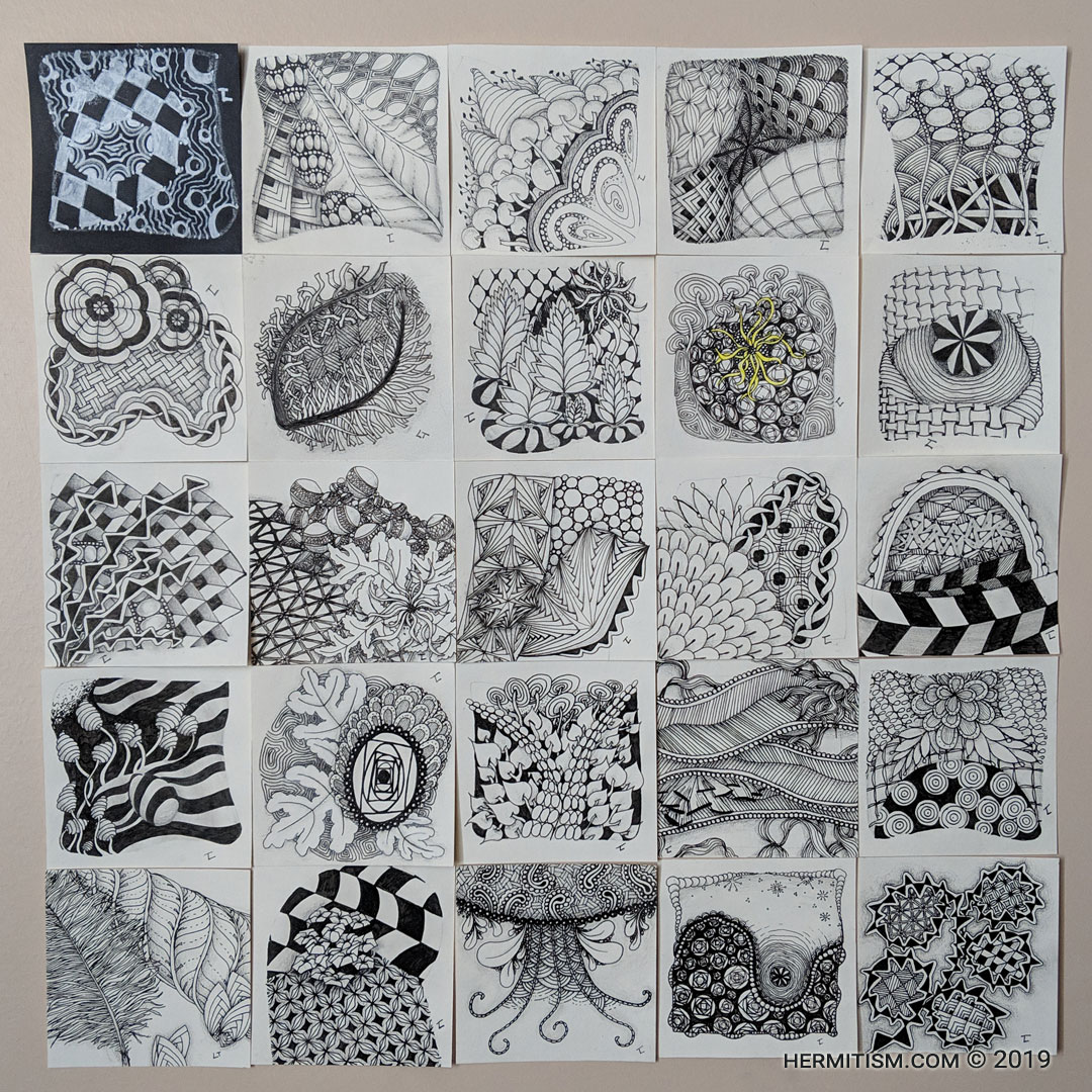 Easy Zentangle Mosaic Tiles - Part 1 