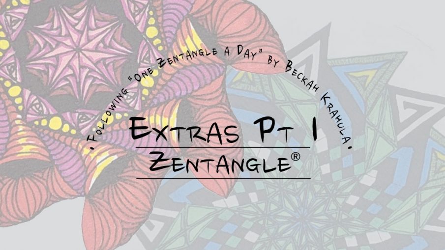 Daily Zentangle - Week 7, Part 1 @ Hermit Werds - Lisa's zendalas colored in with sharpie marker
