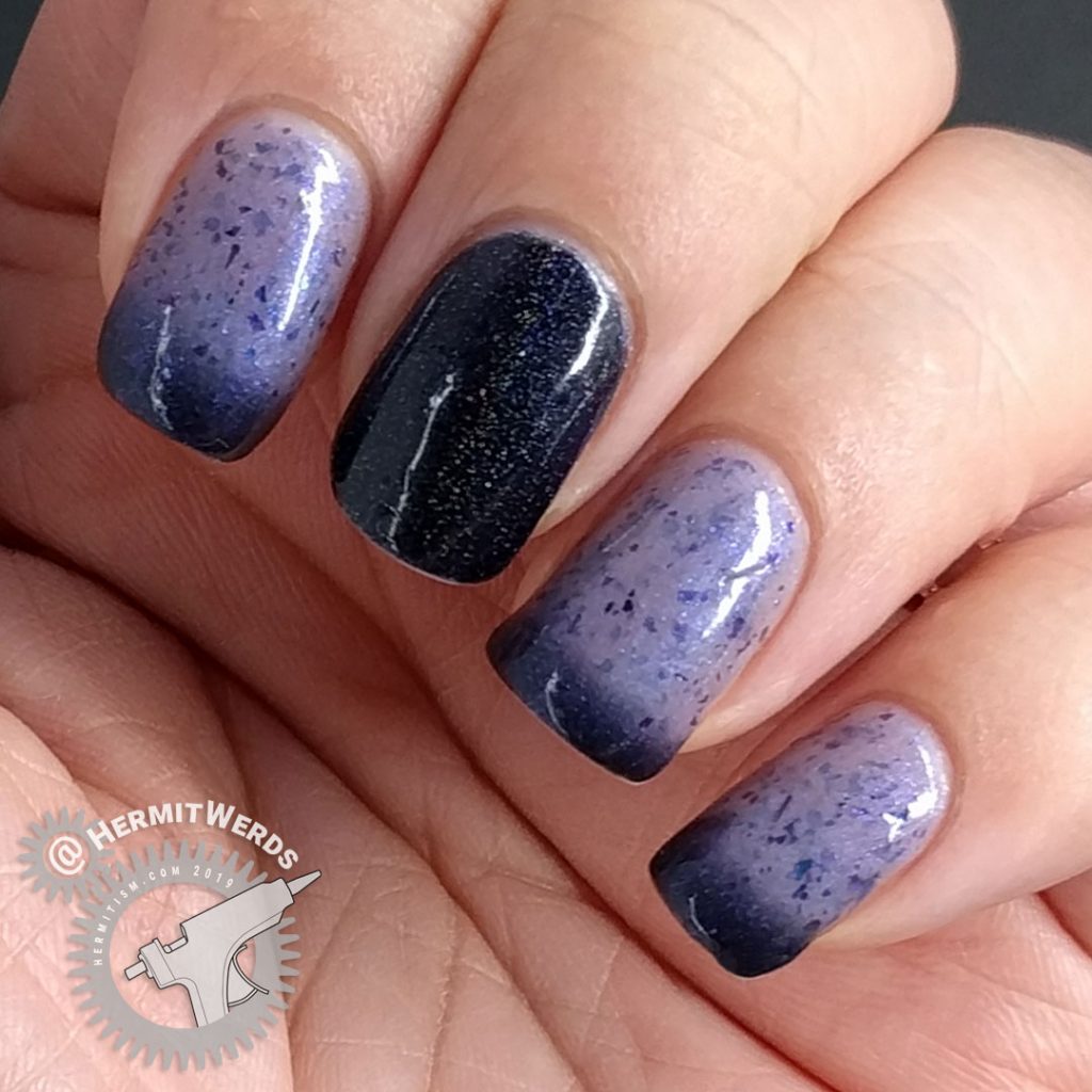 Blurple thermal polish flakies from September 2019 Polish Pickup.