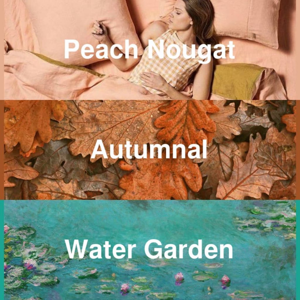 #pantone2020winterchallenge - Peach Nougat, Autumnal, and Water Garden