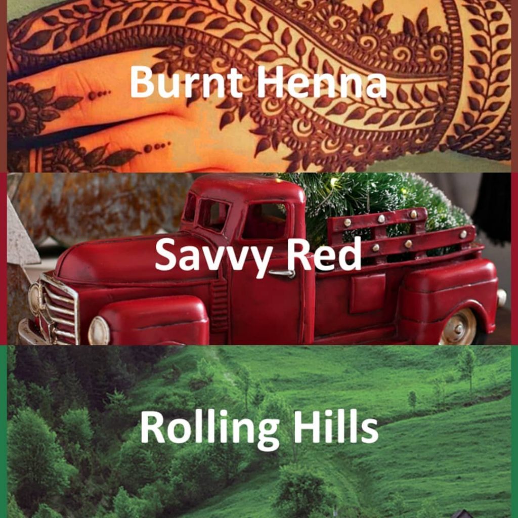 #pantone2020winterchallenge - Burnt Henna, Savvy Red, Rolling Hills