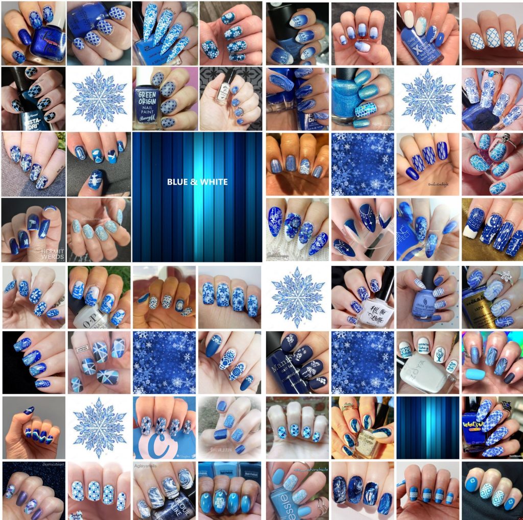 #WhenColoursCollide - Blue and White collage