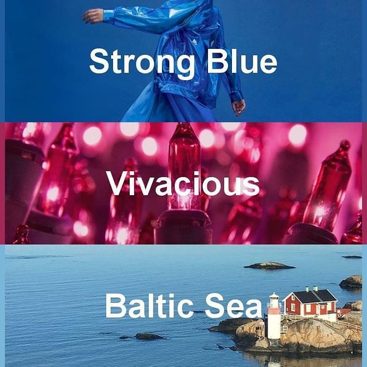 #pantone2020winterchallenge - Strong Blue, Vivacious, Baltic Sea
