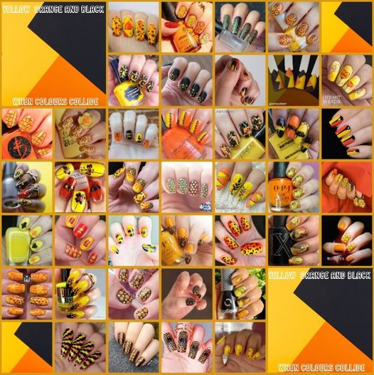 #whencolourscollide - Yellow, Orange, Black collage