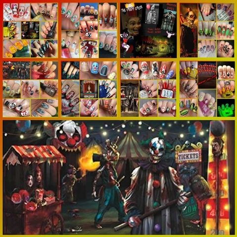 #HalloweenForeverCollab - Creepy Circus collage