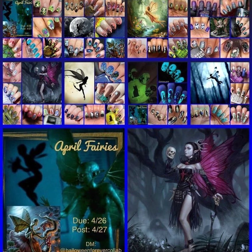 #halloweenforevercollab - Dark Fairies collage