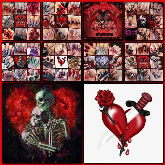 #HalloweenForeverCollab - Gothic Valentine collage