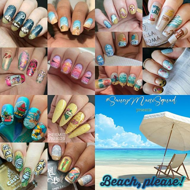 #SaucyManiSquad - Beach, please! collage