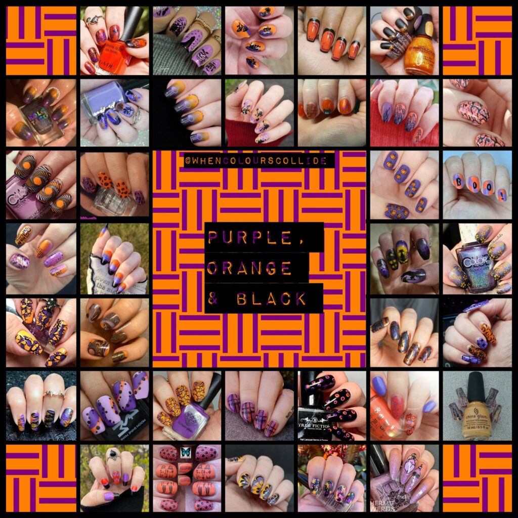 @WhenColoursCollide - Purple, Orange, Black collage
