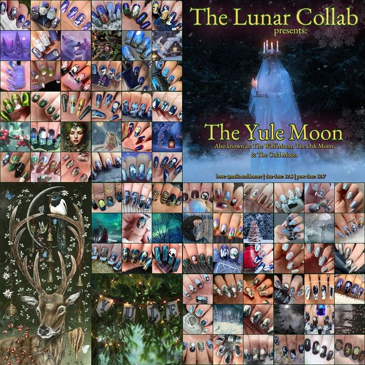 #LunarCollab - Yule Moon collage