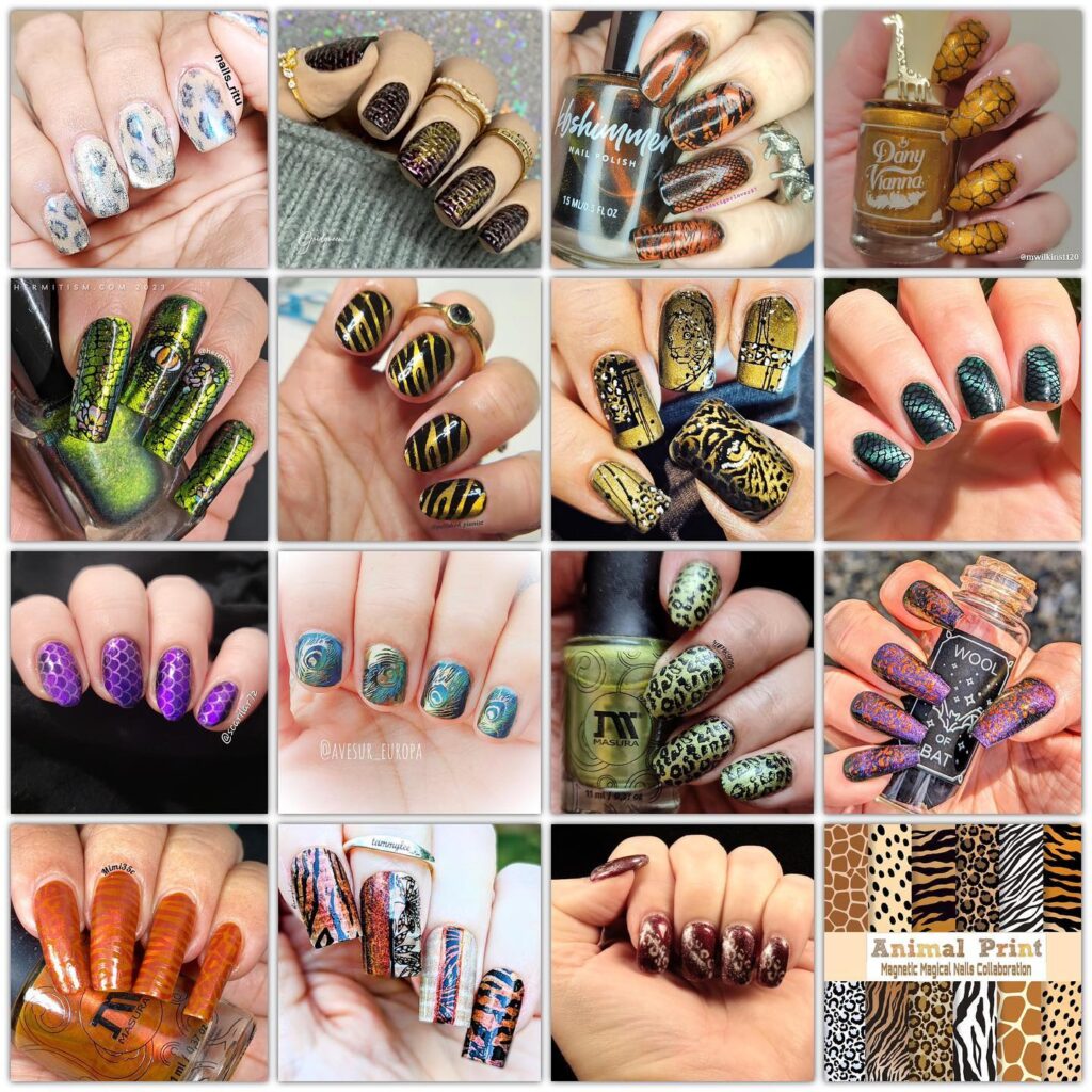 #MagneticMagicalNails - Animal Print collage