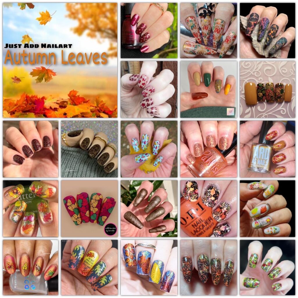 @JustAddNailArt - Autumn Leaves collage