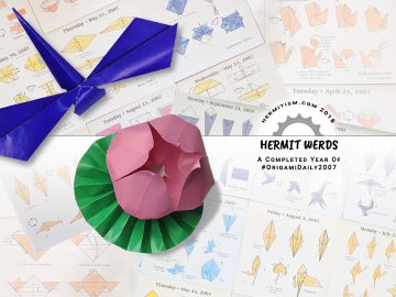 #DailyOrigami2007 - Hermit Werds - A Completed Year