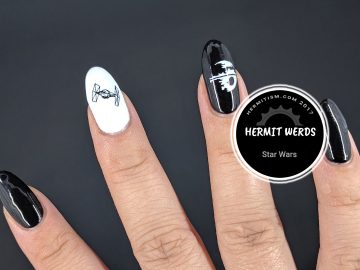 Star Wars - Hermit Werds - simple nail art featuring Star Wars' dark side
