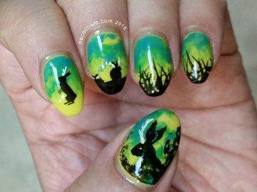 J is for Jackalope - ABC Nail Art Challenge - Hermit Werds